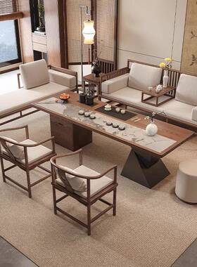 茶桌宋代汉美学TJA罗待床沙发组合实木办公室接茶台025新款2高端