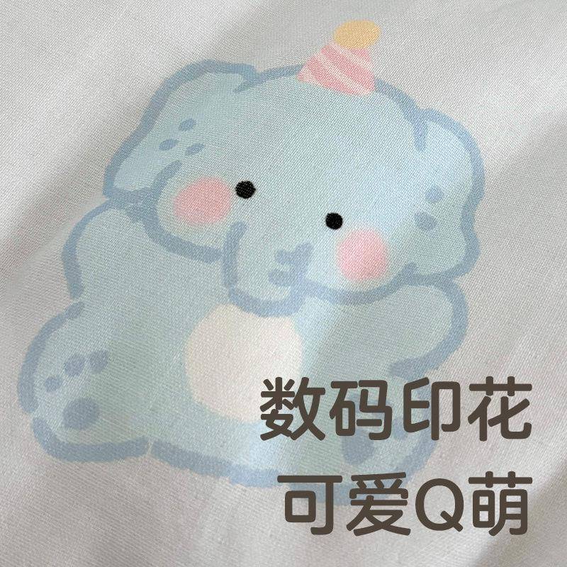 卡JVW通A三类全棉双层纱被套件单纯棉透气儿童件套可柔爱单人夏软