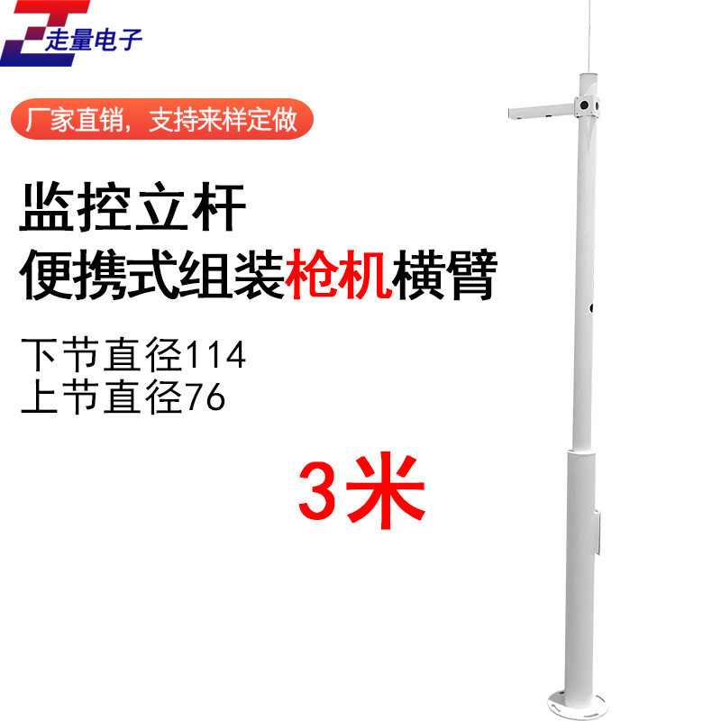 监控立杆2米2.5米3米3.5米4米5米6米小区不锈钢立柱道路八角杆