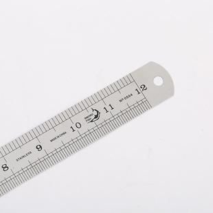 钢可挂式不厚锈钢直SRU尺30厘米直尺子学生图测量标绘尺加工具尺