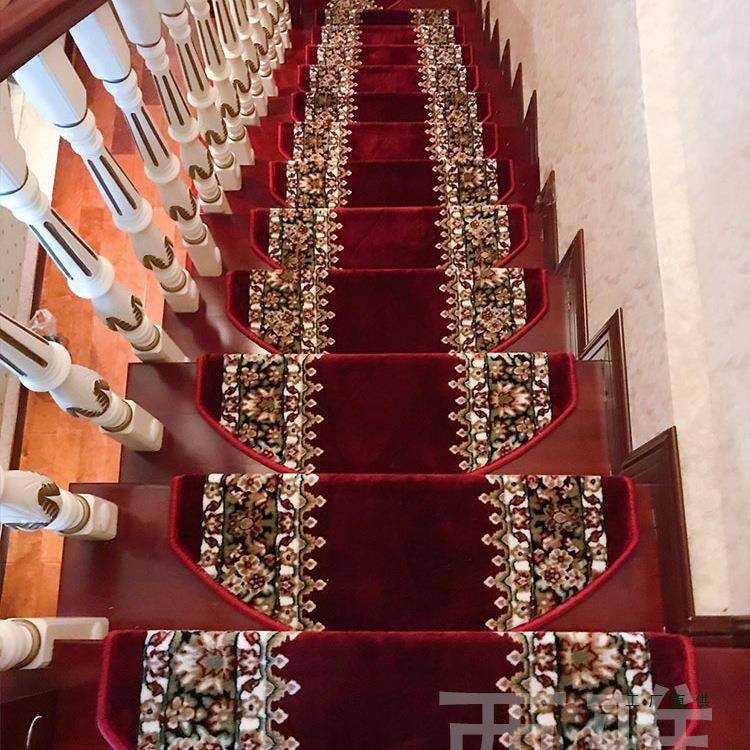 欧美式铺楼梯踏步F9TJH659地毯垫地免胶自粘防滑平台阶梯式满定制