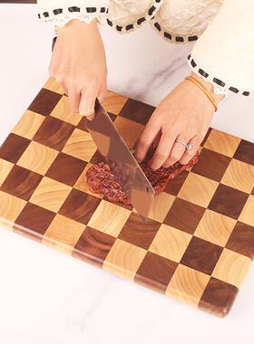棋盘格菜创厨意OJM板家果用相思木切菜板宝房蔬菜水案板宝辅食板