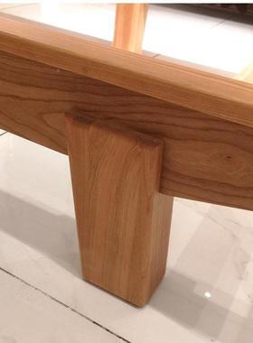 全实木GEJ用床樱木简约实木床实木原木风家多卧室小户型功能桃卧