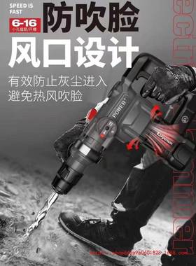 路友电电5镐两用28拆墙打孔轻型电镐GZA超轻大功率冲击锤钻用家轻