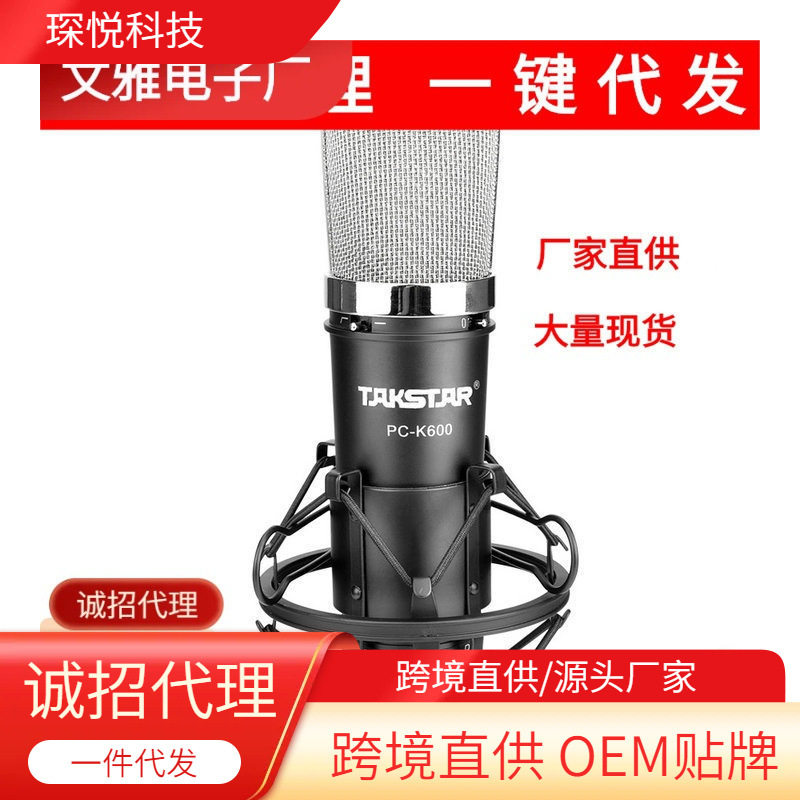 Takstar/得胜 PC-K600电容麦克风 k歌喊麦通用 直播设备主播话筒