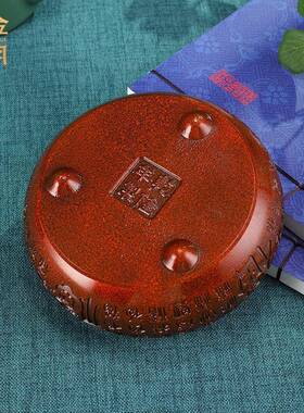 铜金岁月百烟灰缸铜摆件茶几餐客厅桌家用烟DER福办公会盅议室烟