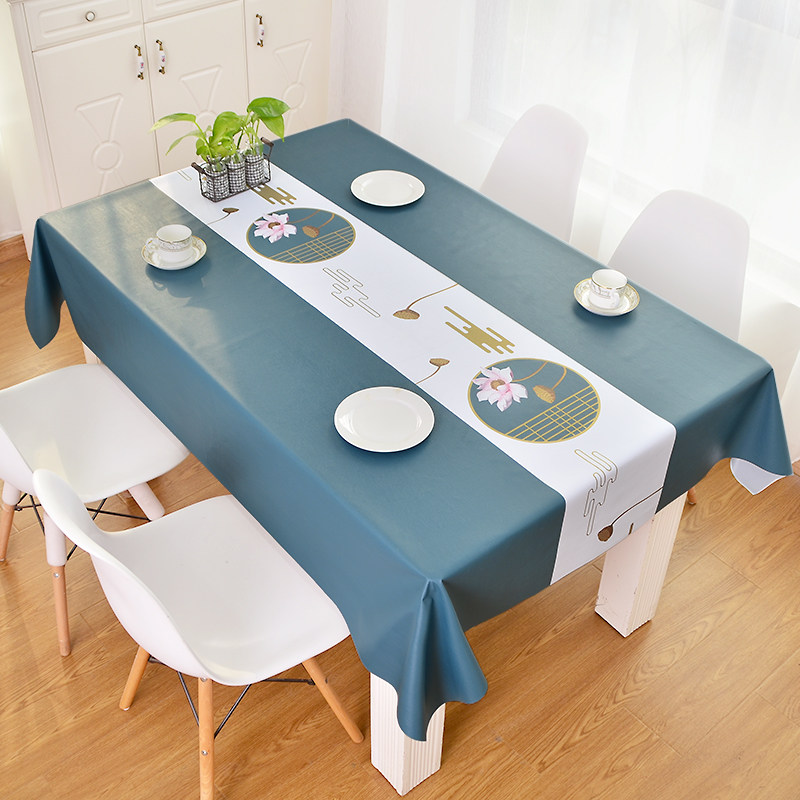 加厚餐桌布民族风防水防油免洗pvc书桌家用长方形茶几桌垫台布
