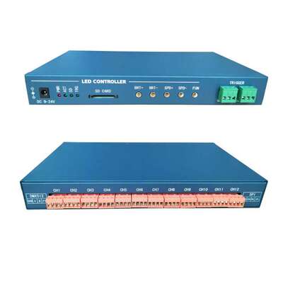脱机支持接控台手机APP RGBW DMX512 TLL 12端口单机 LED控制系统