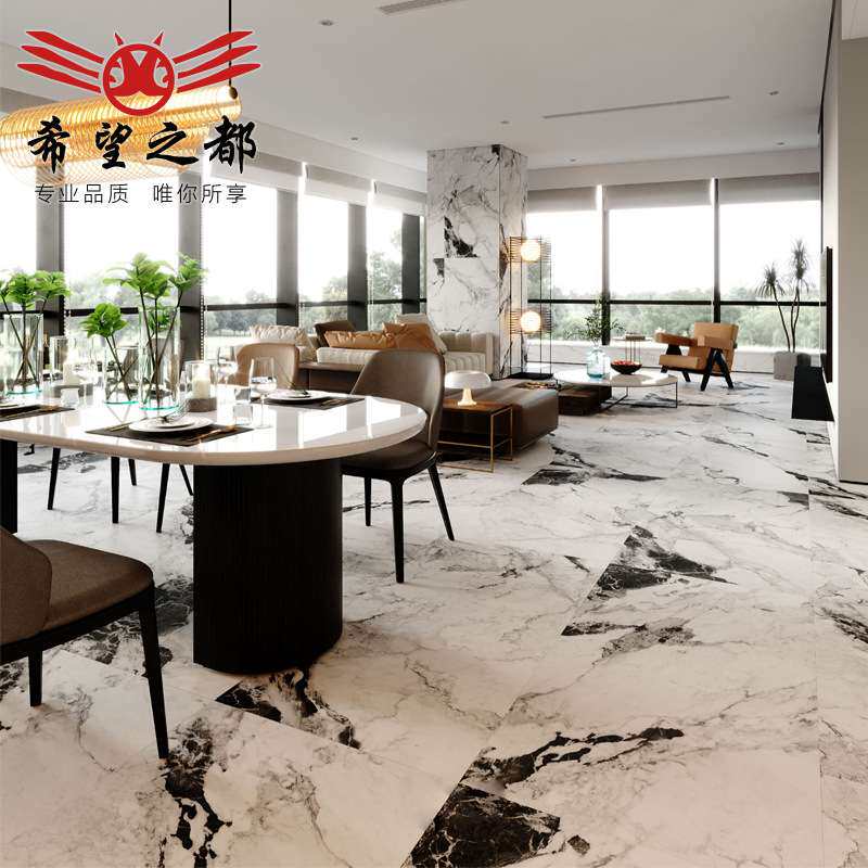 现代质感砖微哑白砖墨画白600X1200mm瓷砖厨房卫生间客厅地砖墙砖