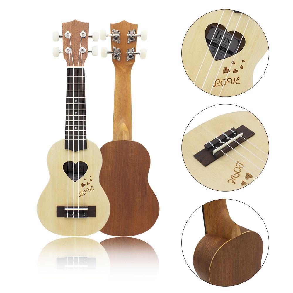 厂家直销17寸尤克里里乌克丽丽初学者入门心型ukulele四弦小吉他