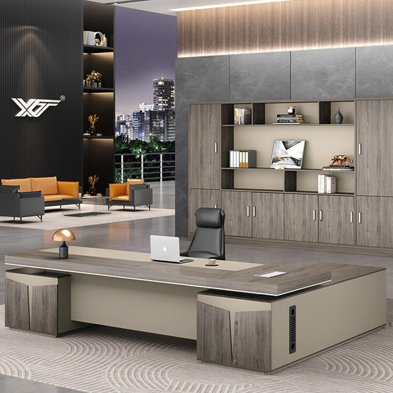 定制板式老板办公桌椅组合简约现代总裁桌大班台主管领导桌轻奢家,商业/办公家具,组合/屏风工作位,淘宝优惠券,粉丝福利购,淘宝优惠卷