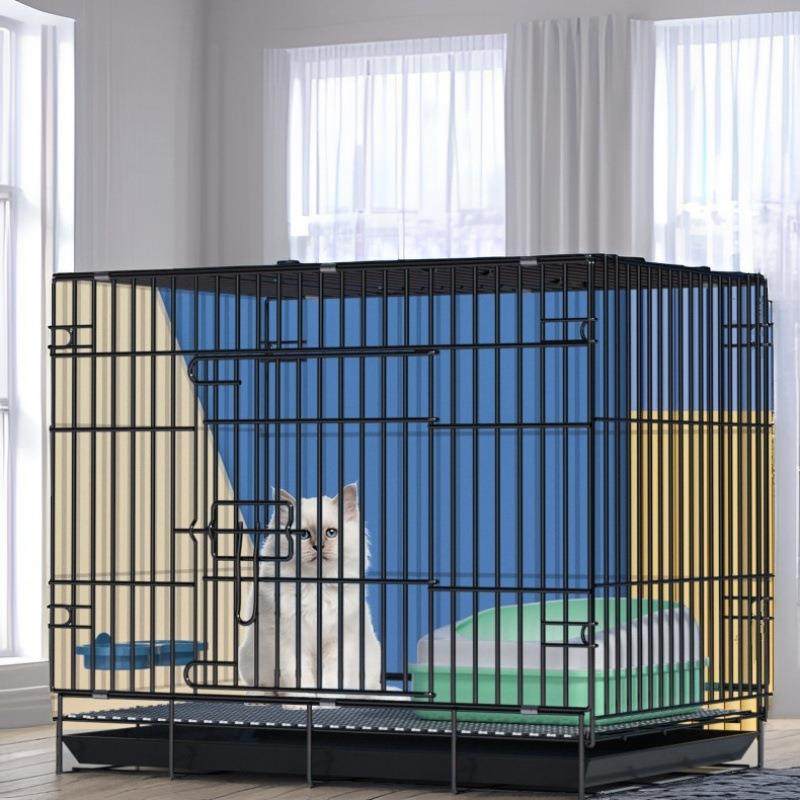 猫笼子小型双层家用室内折叠不占地带厕所便携外出一体猫咪窝猫舍