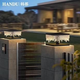 灯太阳头灯门柱柱子防水柱头室外门柱外围灯灯户外院墙大门别墅院