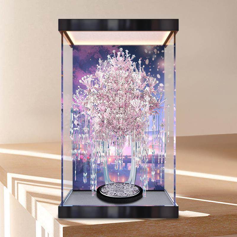 适用拼酷粉黛二十二凤冠粉冠粉红色凤冠透明防尘罩子展示收纳盒,鲜花速递/花卉仿真/绿植园艺,割草机/草坪机,淘宝优惠券,粉丝福利购,淘宝优惠卷