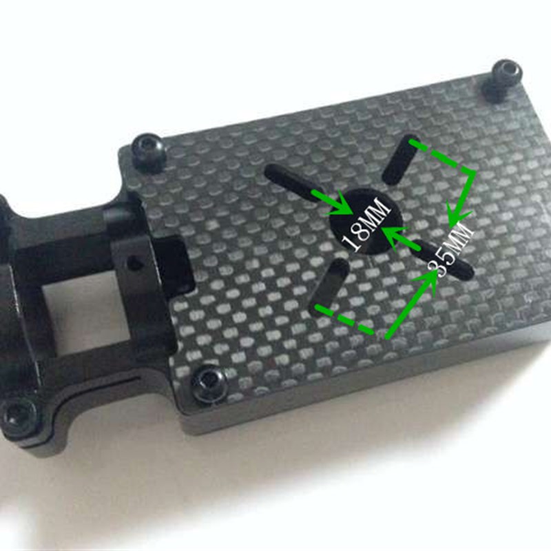 多轴电机安装座 铝合金电机座 MM碳管适用 D 高精度CNC