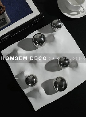 简约现代b冰川圆球几何立体摆件样板间办公会议室内书柜桌面软装