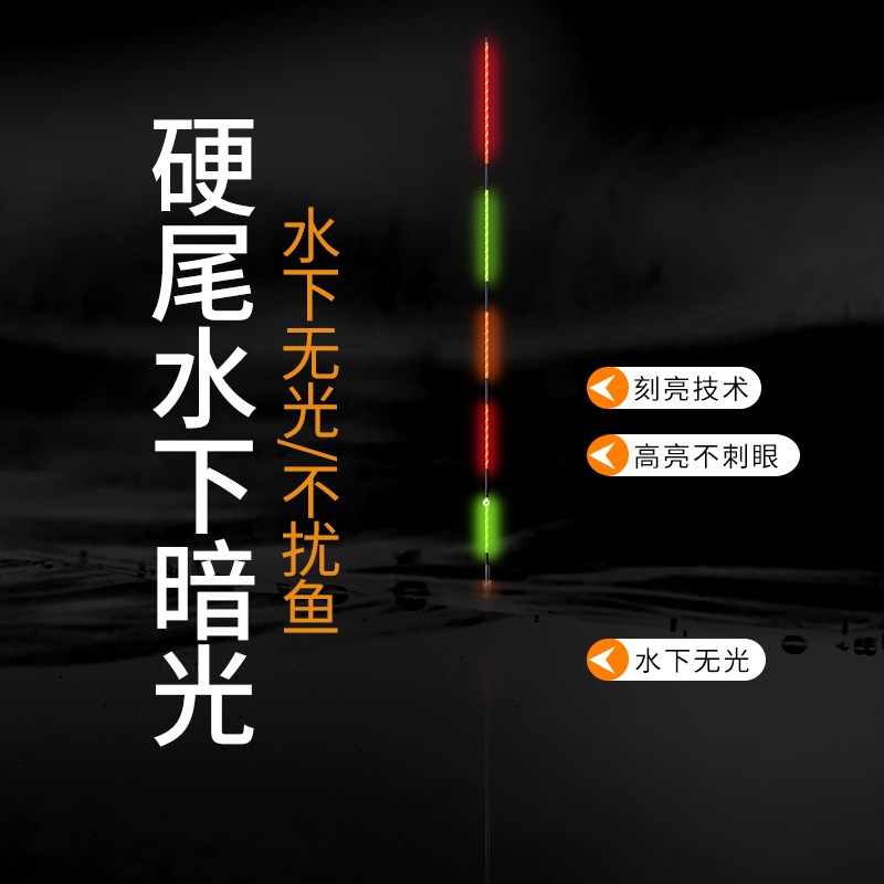 喜马罗31超细尾高灵敏夜光漂日夜两用电子鱼漂黑坑硬尾超亮浮漂
