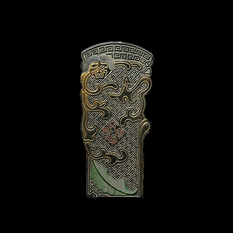 国家非遗 1985年恢复清代光绪老墨版《狮首草尾》收藏级老墨块 胡