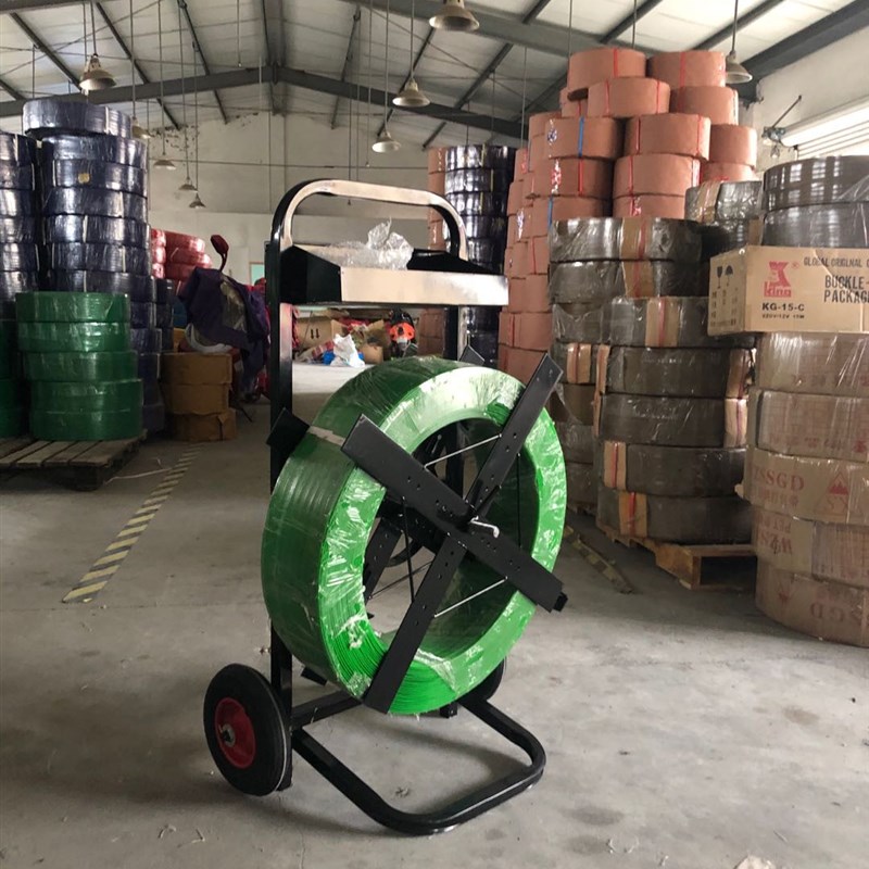 塑钢打包带小推车带盘车圆盘塑钢带打包机盘车PP打包带支架子小车