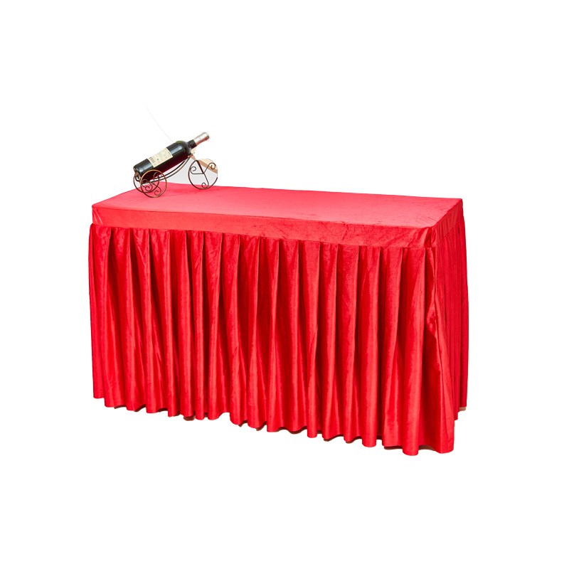 会议桌桌布长方形荷兰绒桌裙定制长方形桌高级布艺展会桌罩桌