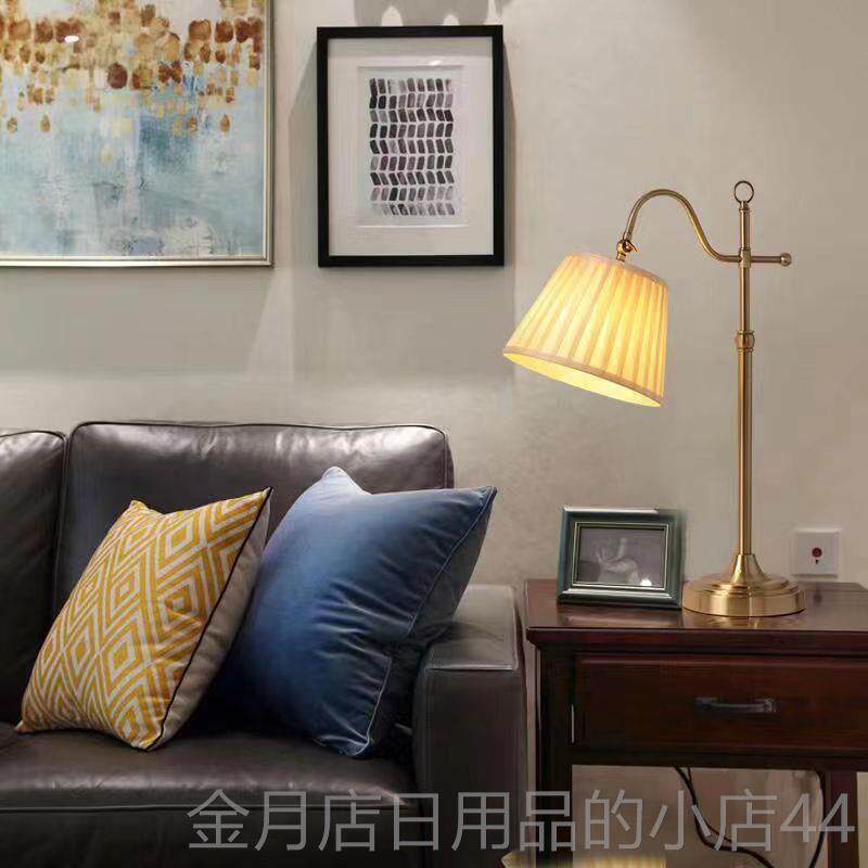 高档式铜台灯美式乡村古典覆古酒欧店客书厅房卧室工床头灯作书桌