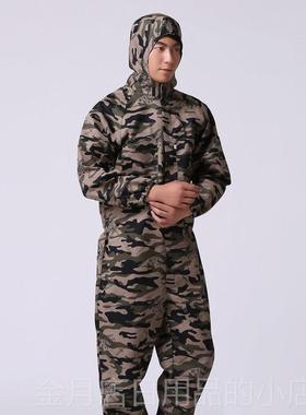 高档长袖彩连殖体工作服汽服修服户外养厂服耐磨耐脏迷连帽劳保搬
