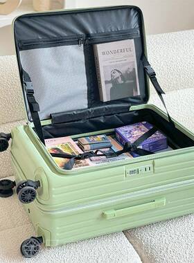 高档新款侧开2 口行李箱女大容量可扩展P静C杆箱0寸登机箱男音旅