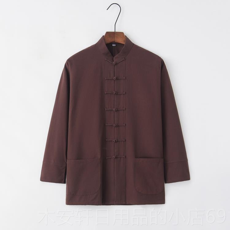 正品传统工外艺纯棉衣老粗连袖单布唐装上连肩袖单长袖套汉服