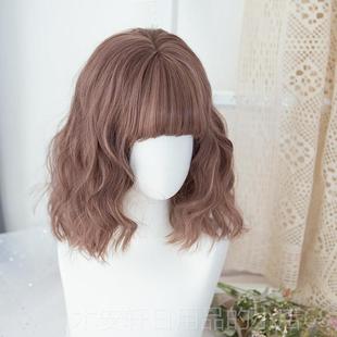 正品Brightlele经典锁骨泡沫卷曲短发假日本发风格蓬松的爱面部塑