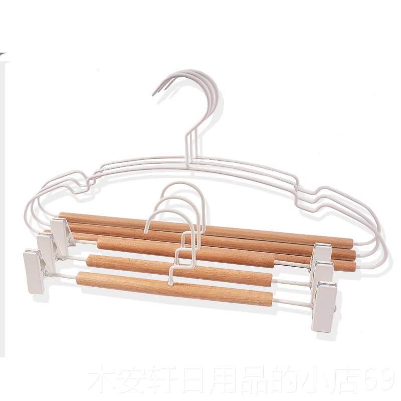 正品铁艺木衣架风易榉木北欧白简色衣挂架家用实无痕衣撑服装店专