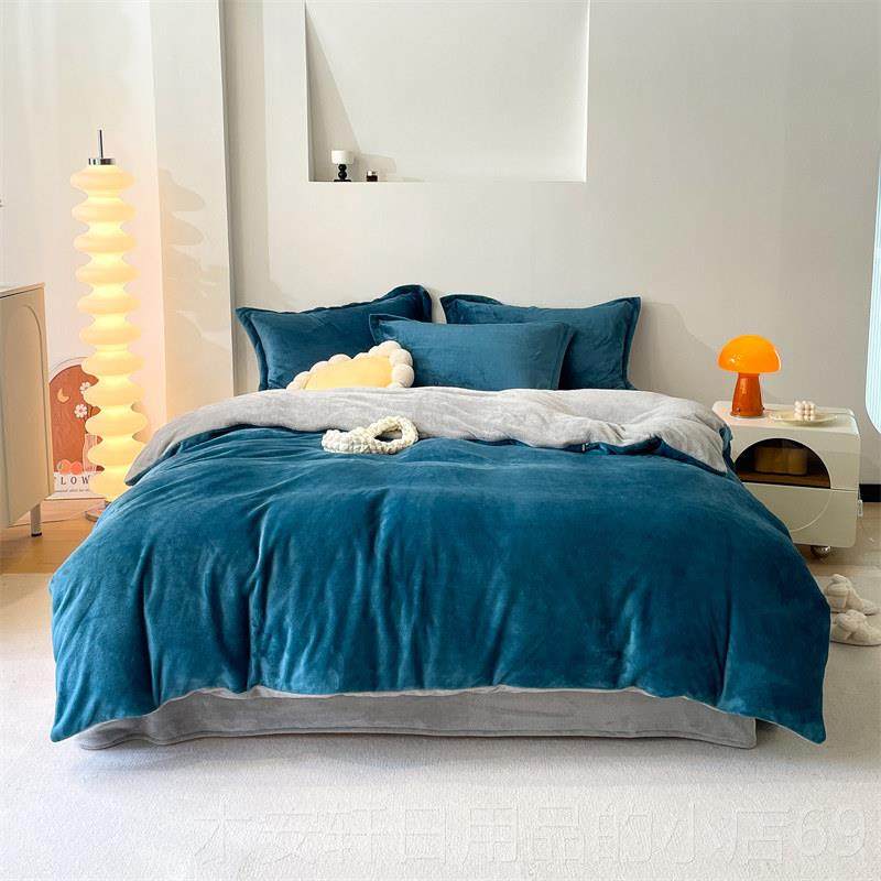 正品冬季暖奶四件套双面加绒被套加厚保被绒罩牛珊瑚绒法兰绒床上,床上用品,床品套件/四件套/多件套,淘宝优惠券,粉丝福利购,淘宝优惠卷