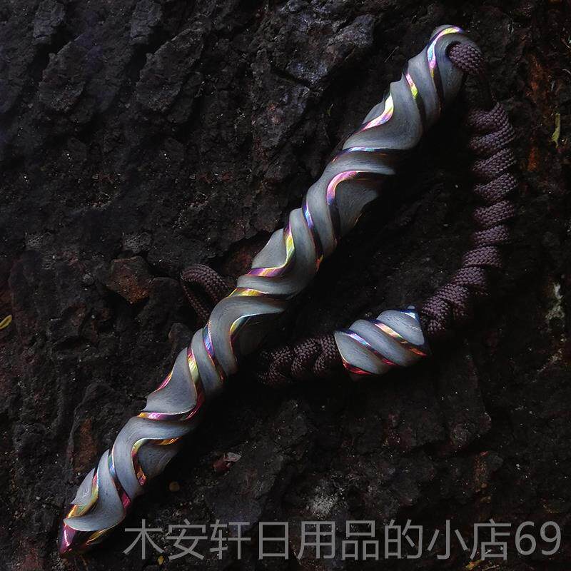 正品悟能e钛合金酷棍防身合法器自卫武户外把古玩件巴藤小撬棍dc