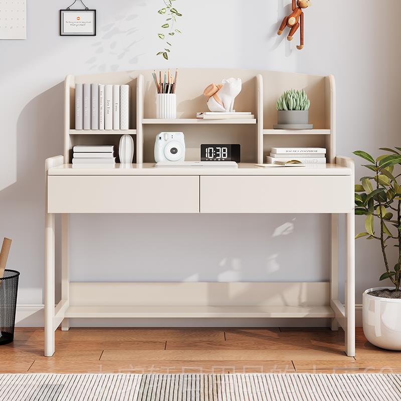 正品全实书木童桌书架组儿合一写字桌升降体学习桌书房家用女生电