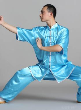 正品男女同款儿童术服装短袖表演服夫服演出服比武赛服装色黑红色