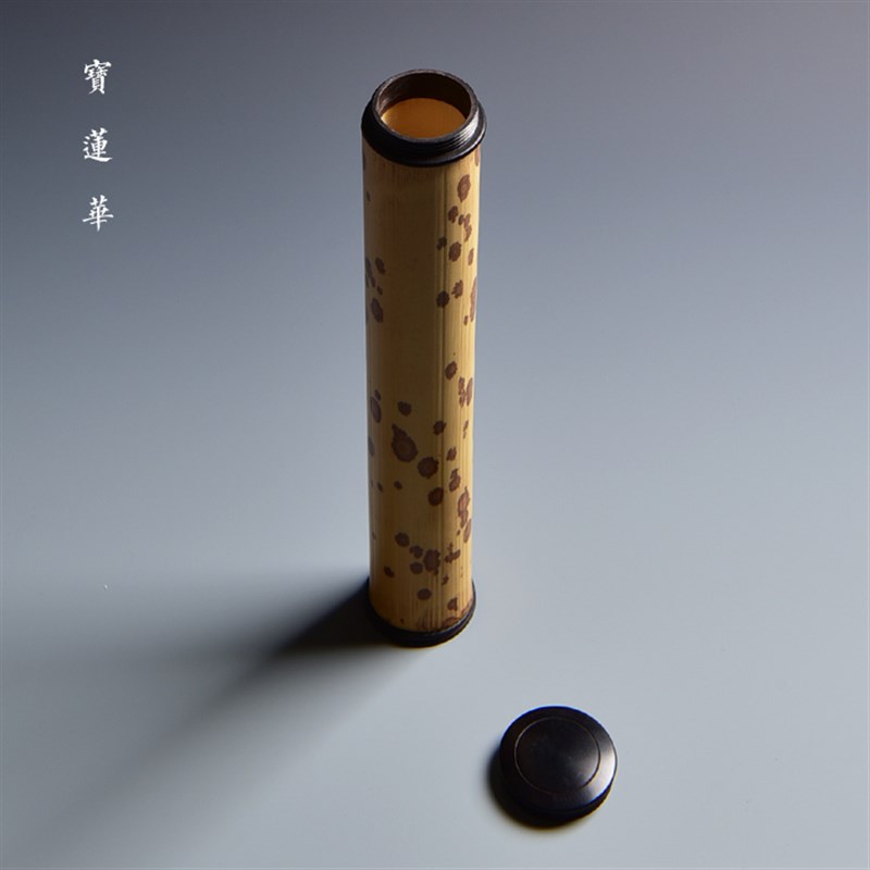 天然梅妃竹全满花大香筒书画筒 奇美花纹竹茶具筒 竹罐扇筒沉香桶