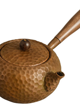 紫铜壶一张铜片打纯手工一体铜壶电陶炉复古紫铜茶壶烧水壶煮水壶