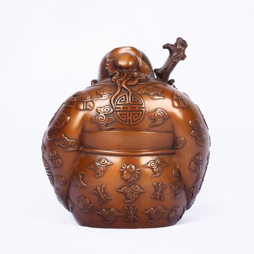 紫铜《寿星公》摆件老寿星老人祝寿礼品装饰品铜工艺品家居饰品