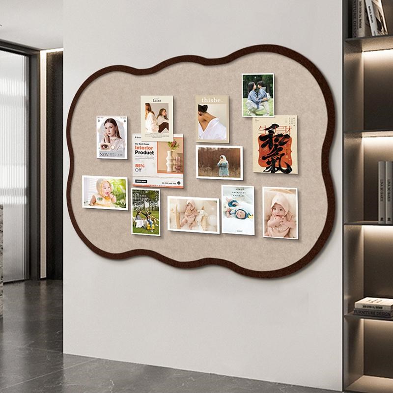 定制创意照片墙高级感客厅墙上装饰免打孔相册墙娃娃墙自粘毛毡板