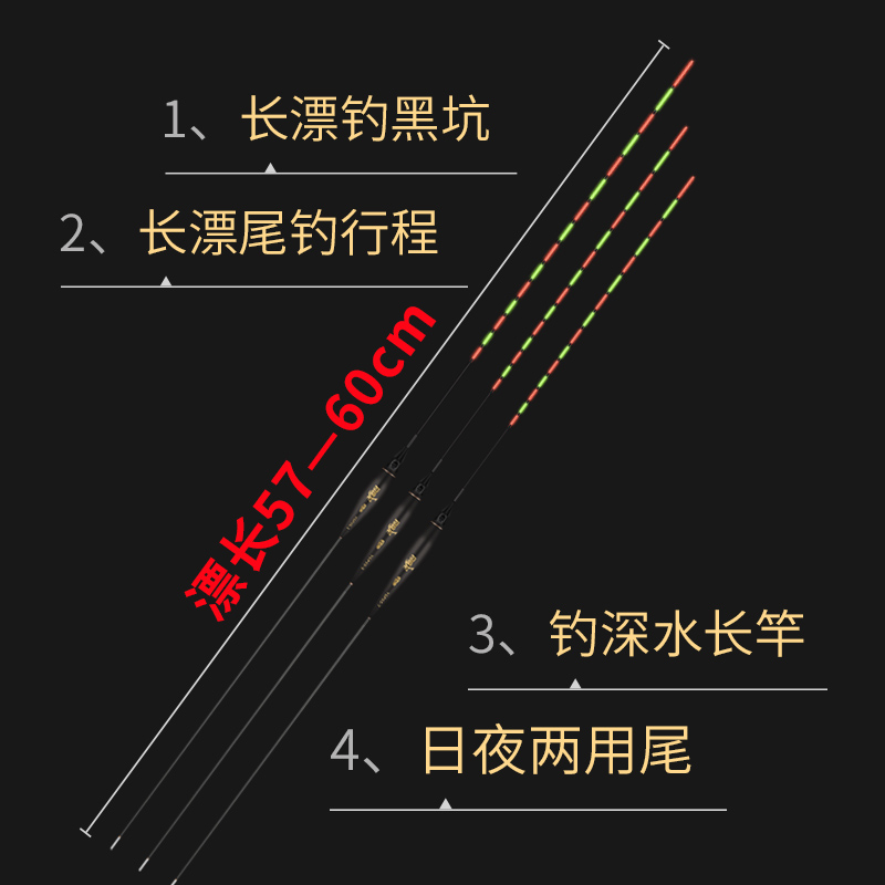夜光漂电子漂日夜两用电子票超亮咬钩变色高灵敏重力感应钓鱼鱼漂