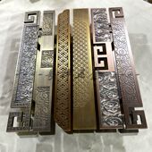 中式 仿古铜大门拉手玻璃门实木门酒店会所大扶手双开门定制门把手