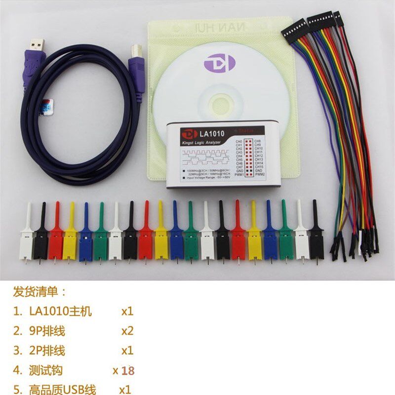 Kingst L1010 逻辑分析仪 100M采样率1通道可调阈值PWM输出x2