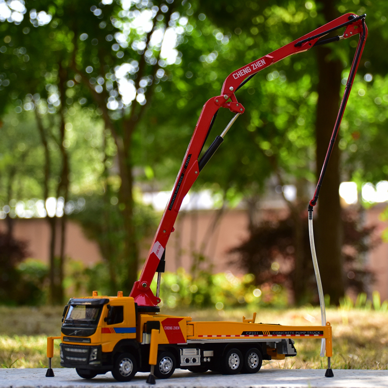 彩珀1:混凝土泵车卡车吊车水泥运输车合金声光儿童工程车