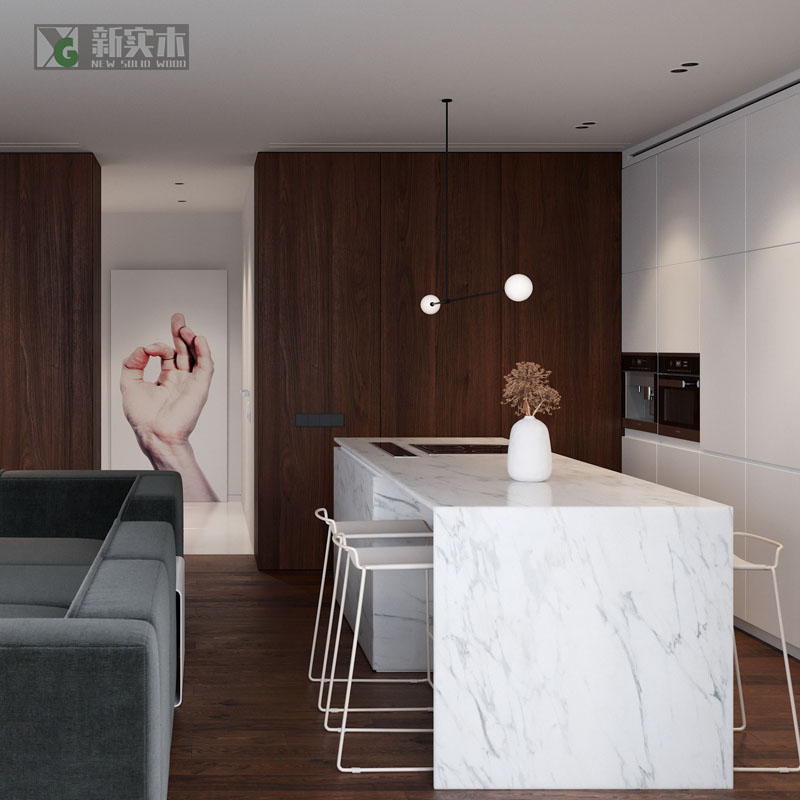 北美黑胡桃整装木工厂直营大定制作全屋定制橱柜衣柜护墙板装门