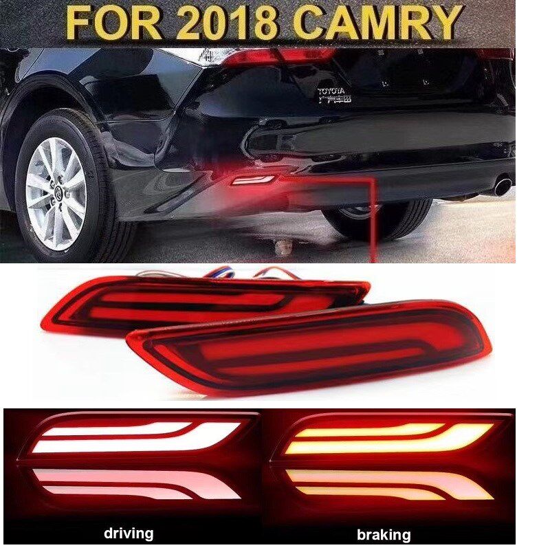 八代凯美瑞后杠灯行车刹车流水转向LED后保险杠警示灯18-23CAMRY