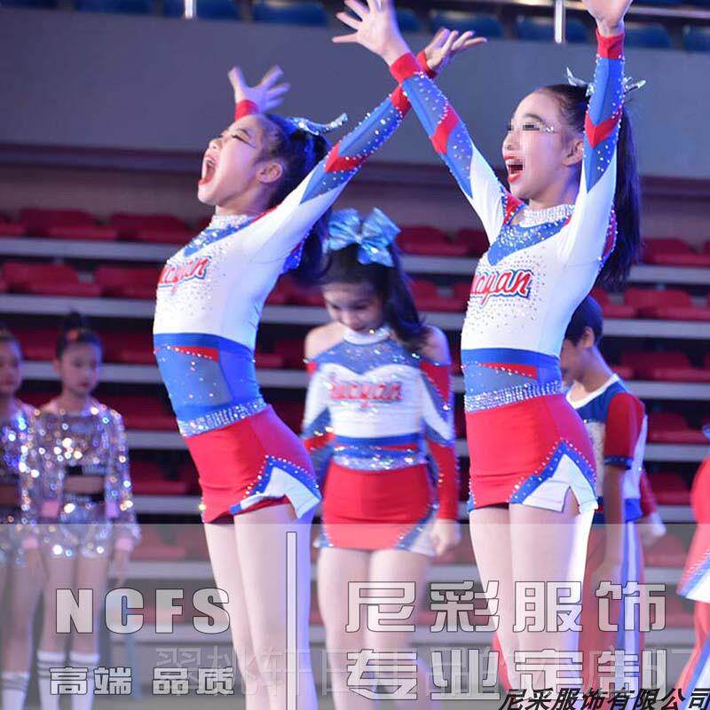 正品生啦啦操啦服装演出学服定制男女健操服装设计儿童美啦队服装