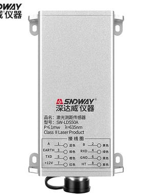 SNDWAY激光测距仪模块高精度工业传感器编程组网Sw-LDS50A