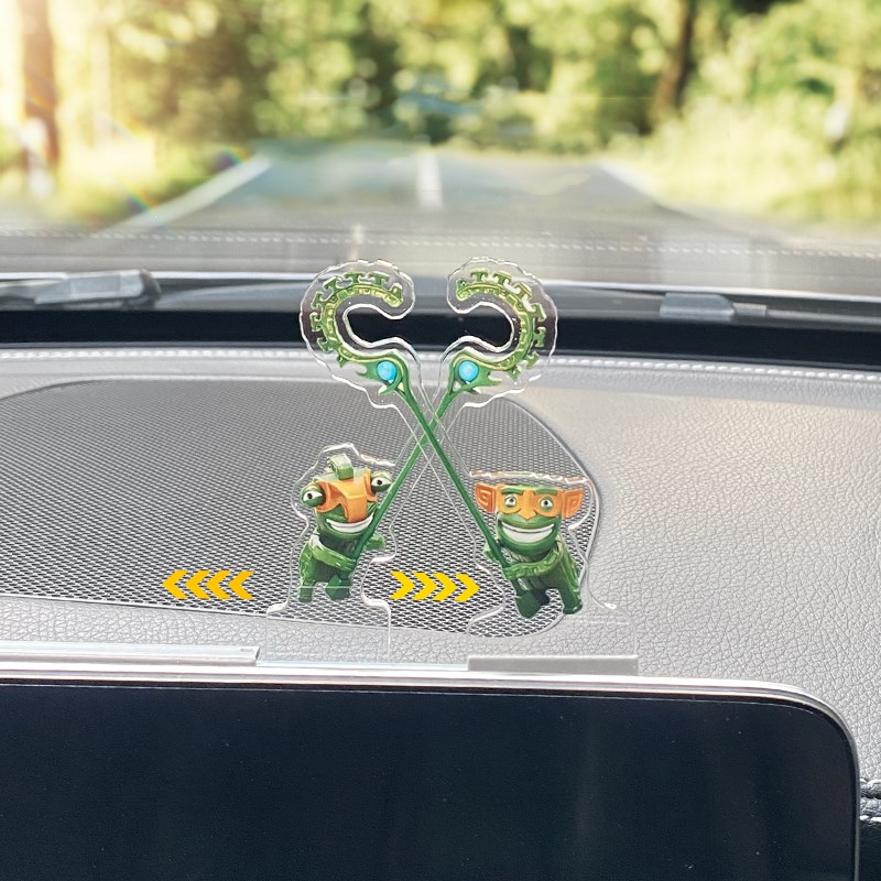 汽车中控屏滑动摆件结界兽哪吒咤魔童青铜守护仪表车载内装饰用品