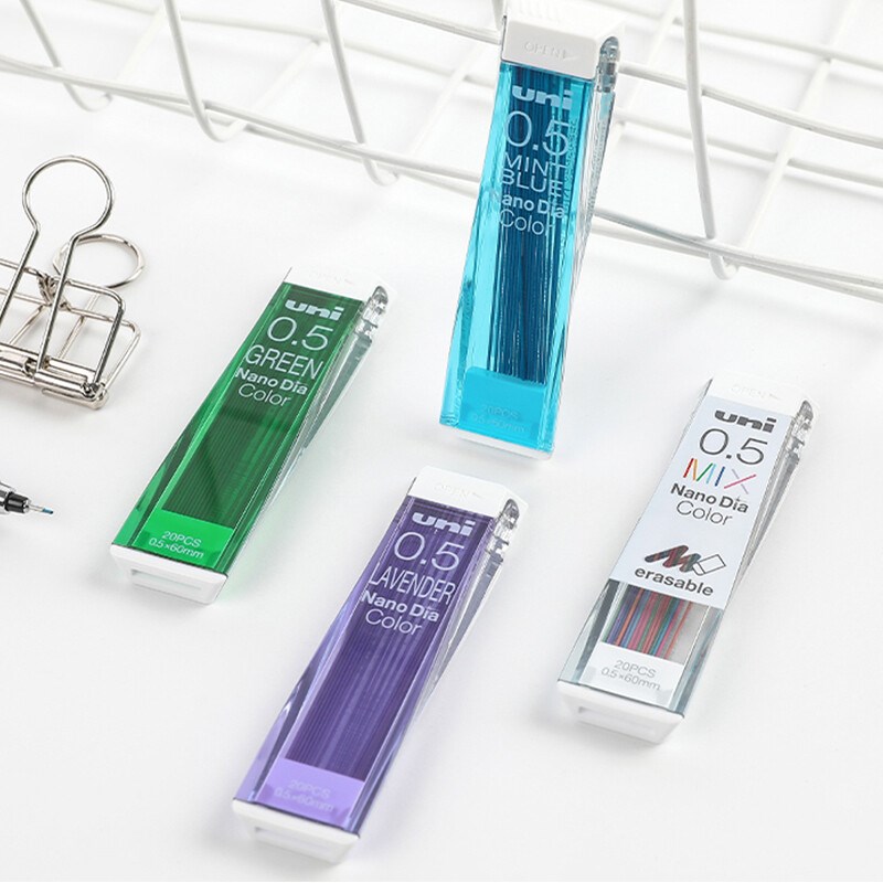 uni三菱202NDC彩色可擦铅芯0.5mm学生绘画标记笔自动铅笔芯