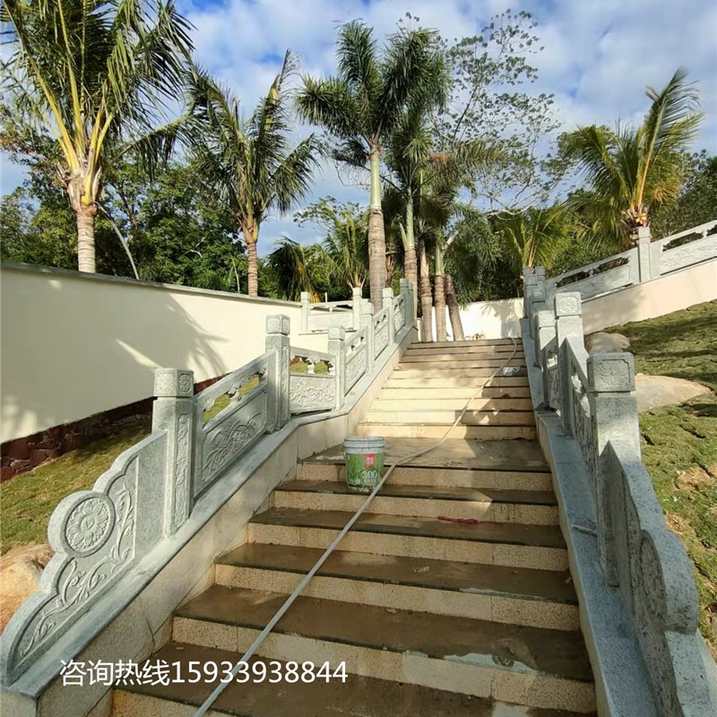 石雕栏板汉白玉栏杆升旗台学校岗花头石阳台围栏柱河道桥大理浮雕