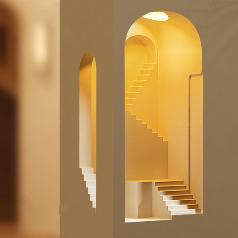 石膏灯嵌入式墙壁灯客厅墙角感应小夜灯预埋楼梯拐角墙体壁龛灯具